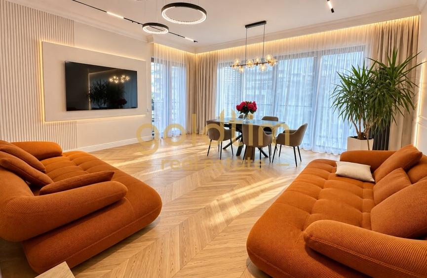 Apartament cu 5 camere semidecomandat, mobilat în Herăstrău