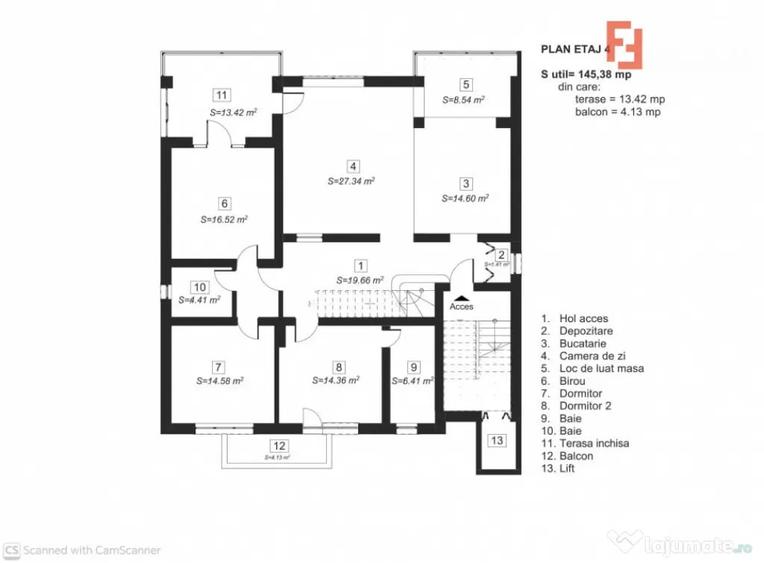 Apartament cu 7 camere decomandat în Olimpia-Stadion