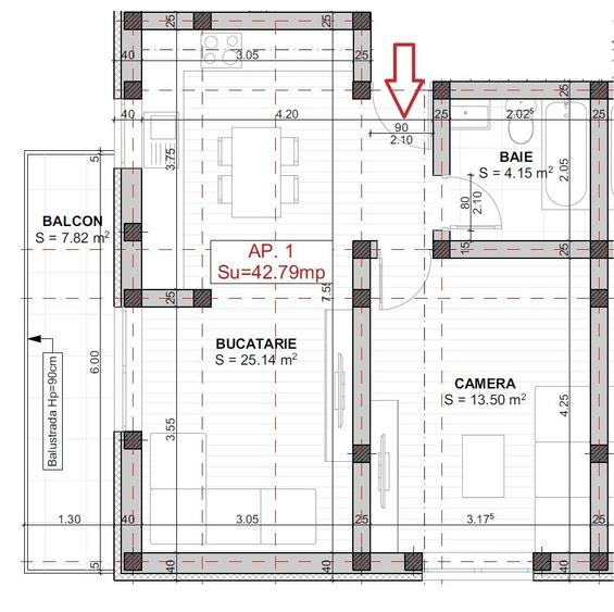 Apartament cu 2 camere decomandat în Girocului