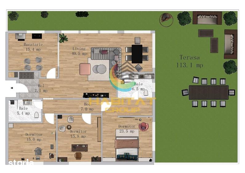 Apartament cu 4 camere în Berceni