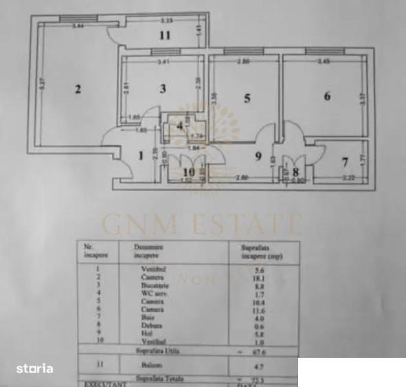 3 Camere | Decomandat | An constructie 1979 | Zona Gorjului - 10