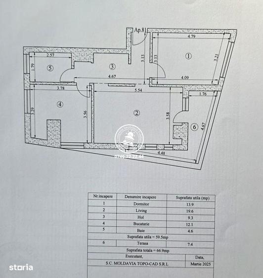 Apartament cu 2 camere decomandat în Tătărași