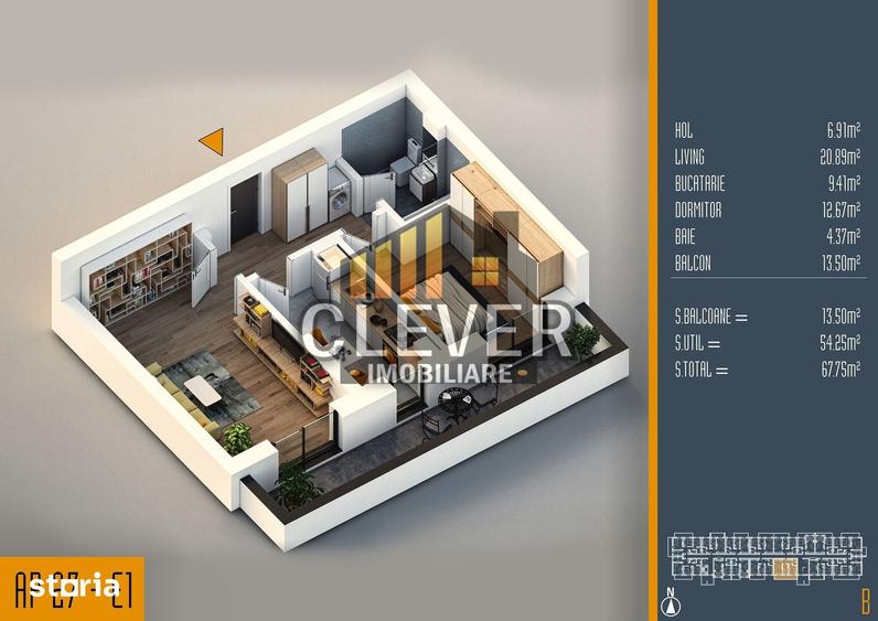 Ideal investitie Apartament Spatios 2 camere Th. Pallady Comision 0 - 7