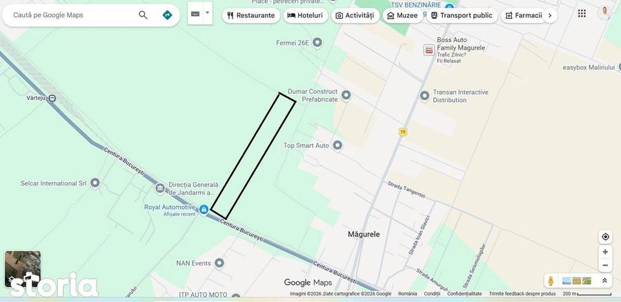 Teren de 7500 mp, în Central