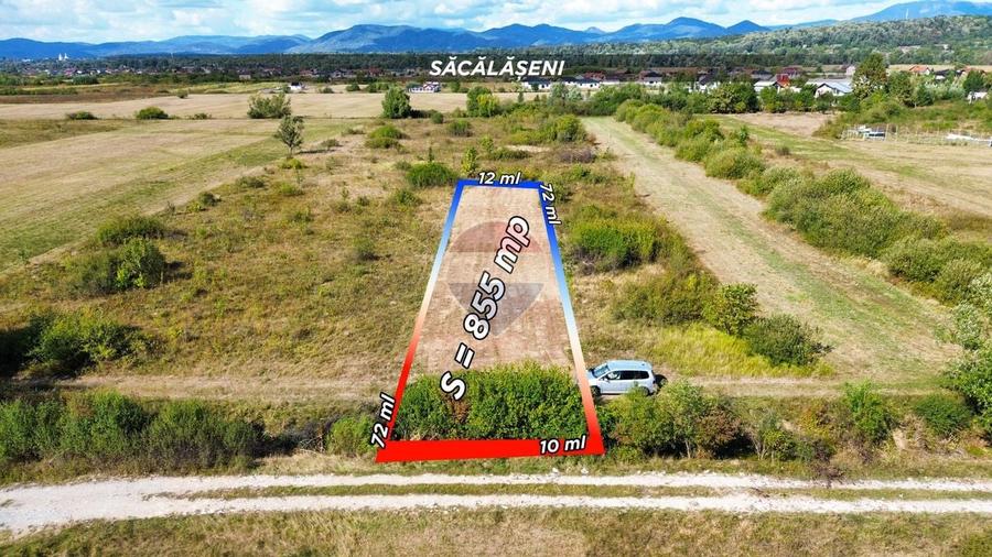 Teren Construcții intravilan de 855 mp, în Săcălășeni
