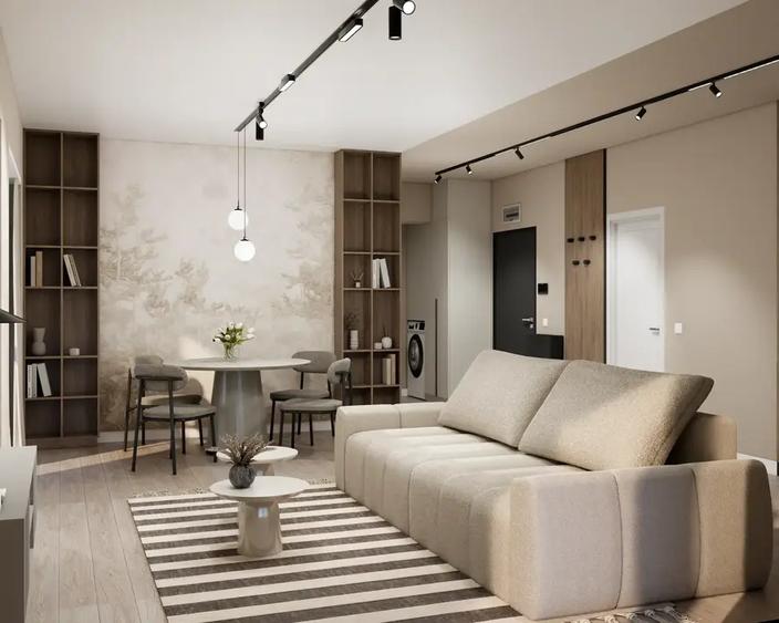 Apartament cu 3 camere semidecomandat, mobilat în Voluntari