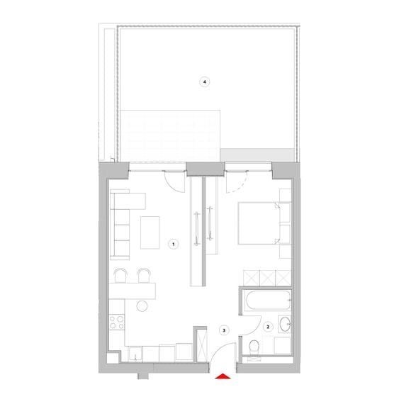 Apartament cu 2 camere decomandat în Pipera