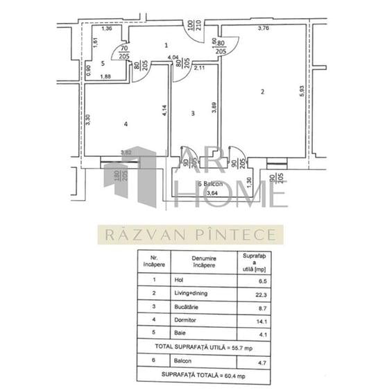 Apartament cu 2 camere decomandat în Albert