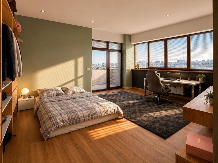 Apartament cu 3 camere semidecomandat, mobilat în Palazu Mare