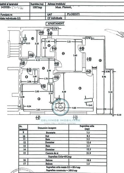 Apartament cu 3 camere decomandat în Republicii