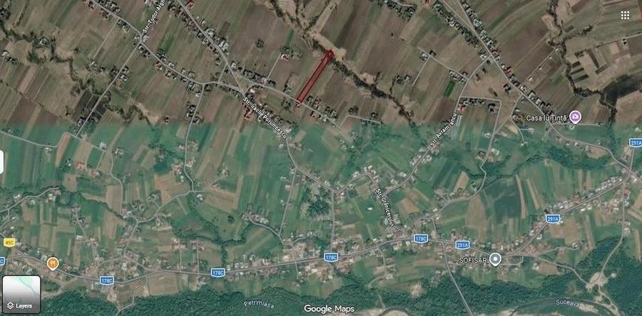 Teren Construcții extravilan de 2277 mp, în Frătăuții Noi