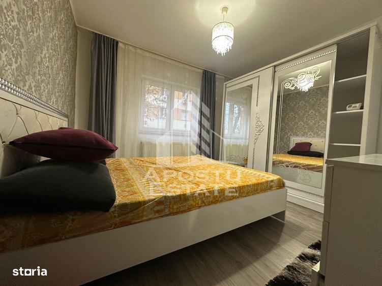 Apartament cu 3 camere semidecomandat, mobilat în Girocului