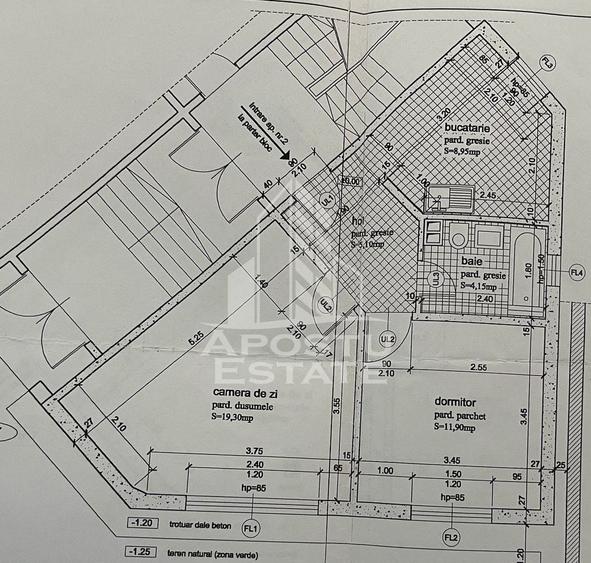 Apartament cu 2 camere decomandat, mobilat în Freidorf
