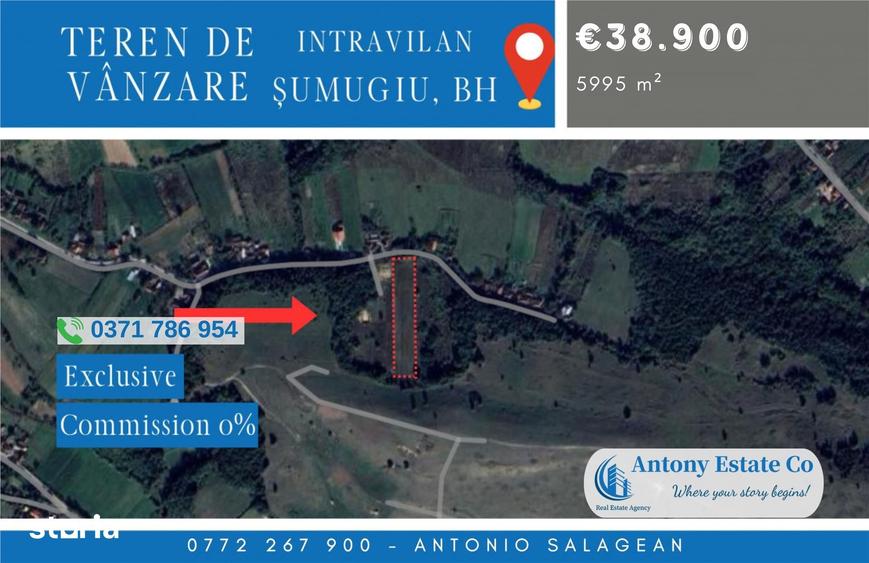 Teren de 5995 mp, în Hidiș