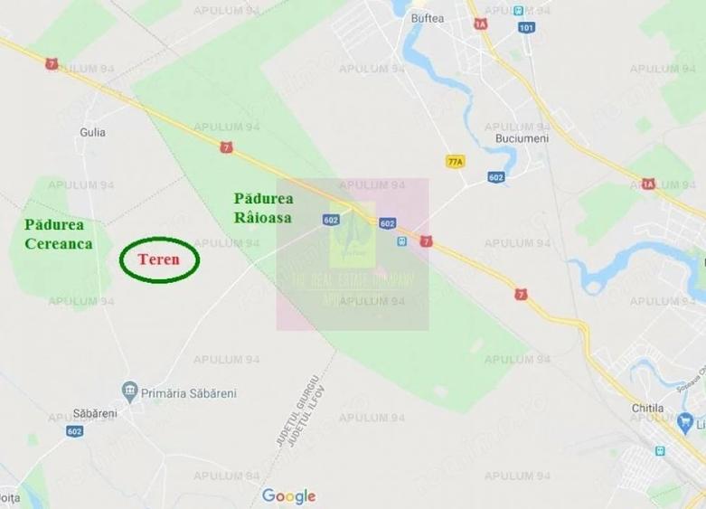 Teren de 16400 mp, în Săbăreni