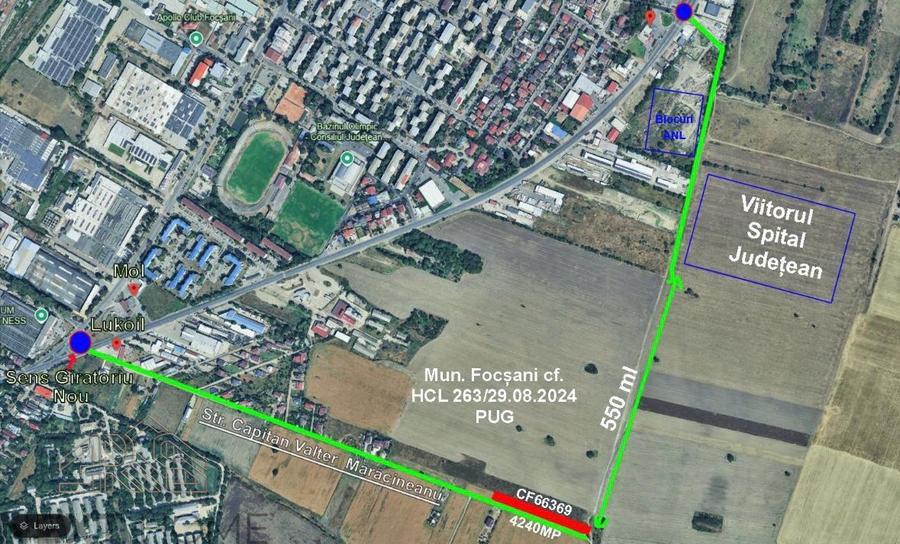 Teren intravilan de 4240 mp, în Sud