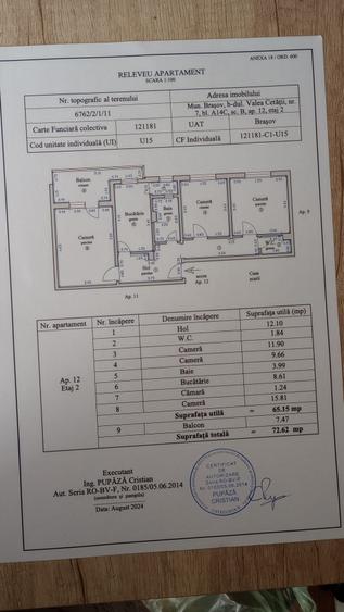 Apartament cu 3 camere decomandat în Drumul Carului