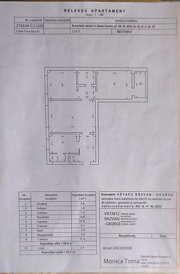 Apartament cu 3 camere semidecomandat în Berceni — fotografia 1