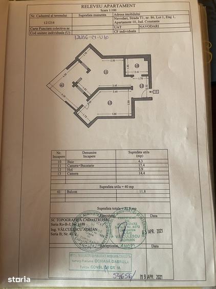 Apartament cu 2 camere decomandat în Nord