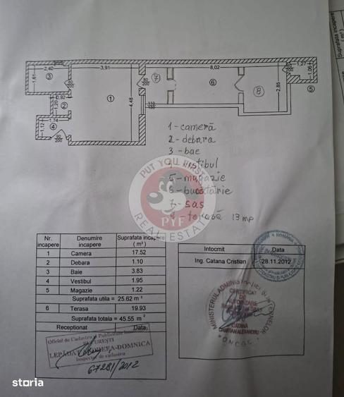 Garsonieră semidecomandată în Dacia
