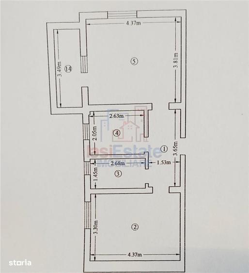 Apartament cu 2 camere decomandat în Valea Lupului