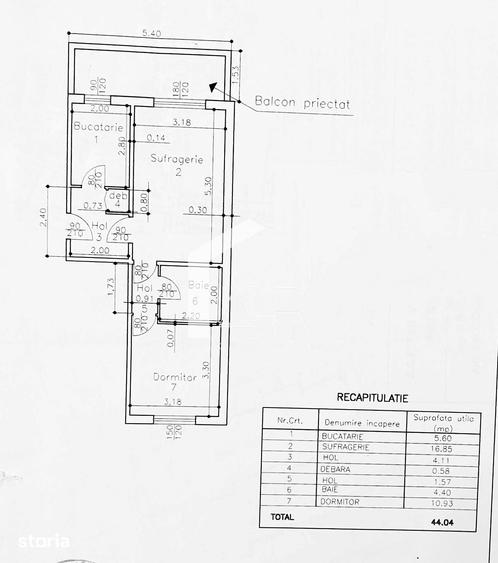 Apartament cu 2 camere semidecomandat în Democrației