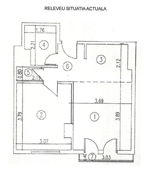 Apartament cu 2 camere decomandat în Iancului