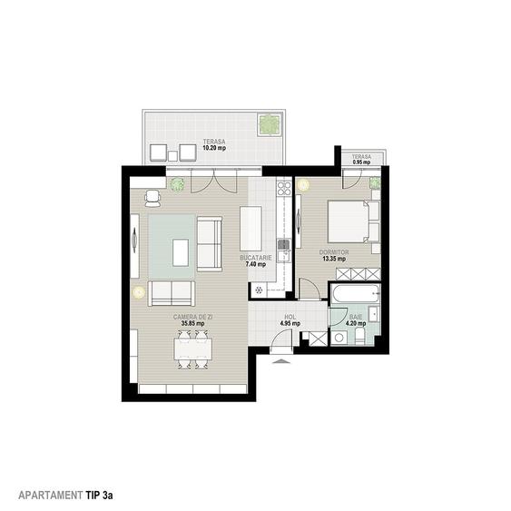 Apartament cu 2 camere decomandat în Pantelimon