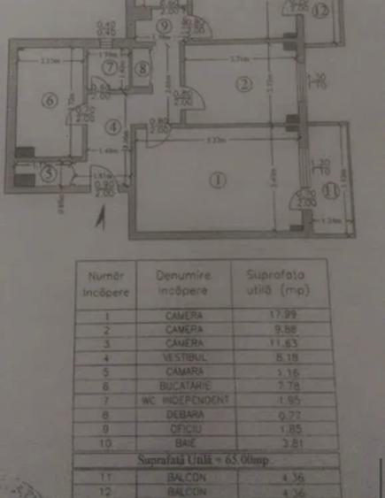 Apartament cu 3 camere decomandat în Drumul Taberei
