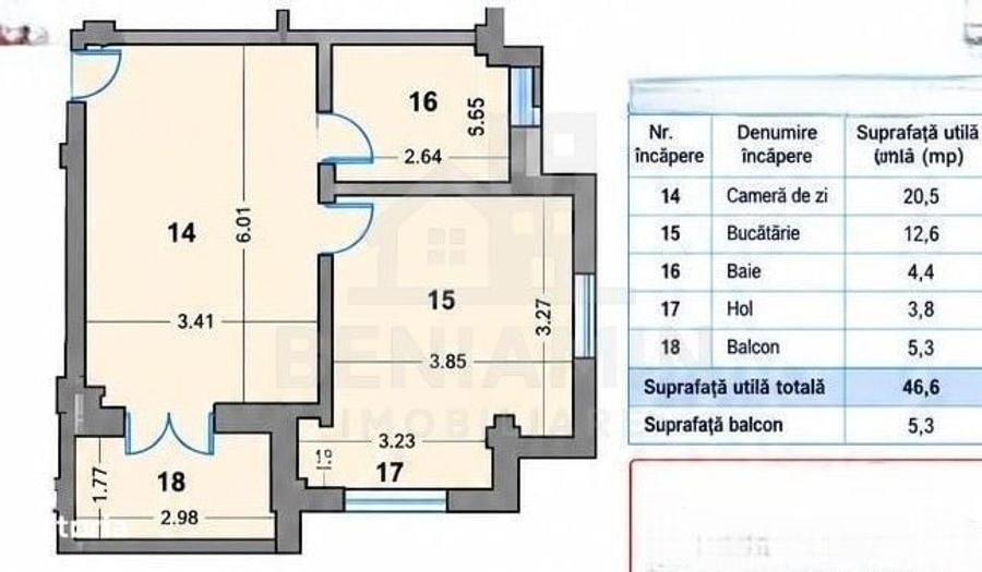 Apartament cu 2 camere în Central