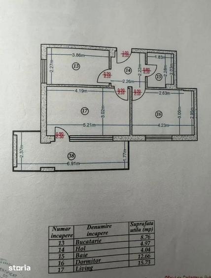 Apartament cu 2 camere decomandat, mobilat în Central