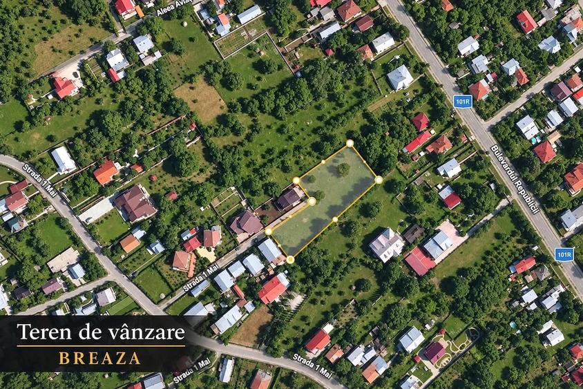 Teren de 1051 mp, în Breaza de Sus