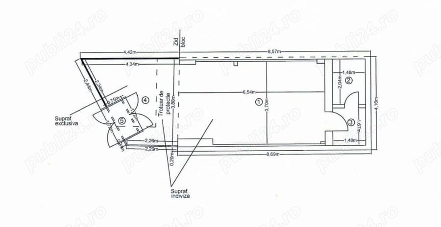 Spațiu comercial, de 42 mp, în Central