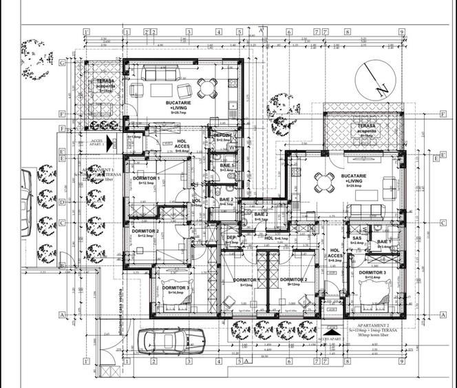 Duplex cu 4 camere cu Canalizare în Moșnița Nouă