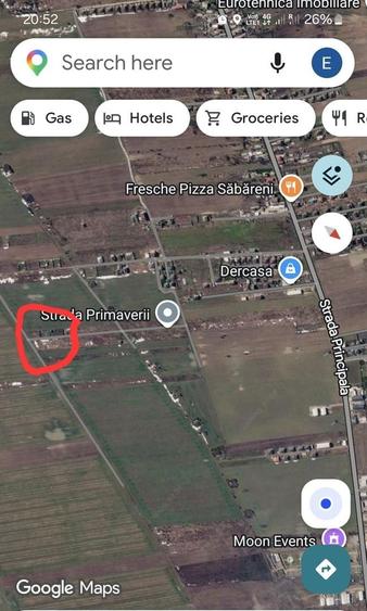 Teren Construcții intravilan de 415 mp, în Săbăreni