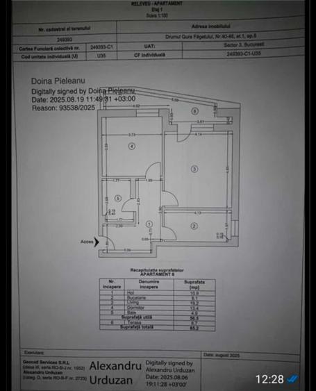 Apartament cu 2 camere decomandat în Titan