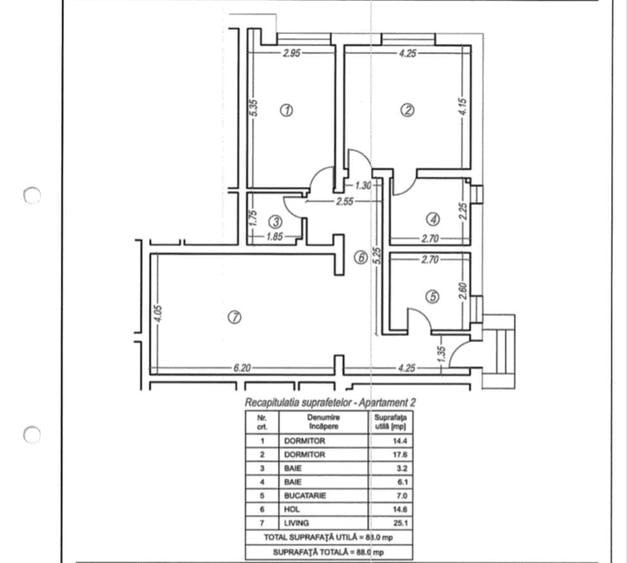 Apartament cu 3 camere decomandat în Găgeni