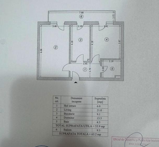 Apartament cu 2 camere decomandat, mobilat în Berceni