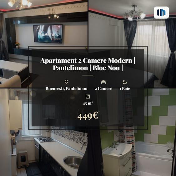 Apartament cu 2 camere decomandat, mobilat în Pantelimon