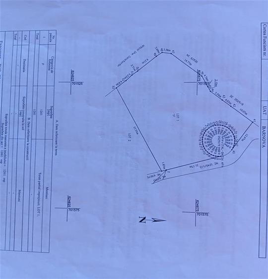 Teren Construcții intravilan de 1650 mp, în Bârnova