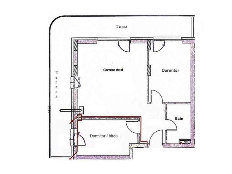 Apartament cu 3 camere decomandat, mobilat în Florești