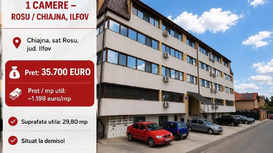 Garsonieră decomandată în Roșu