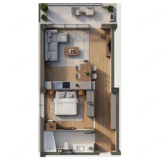 Apartament cu 2 camere decomandat în Salca