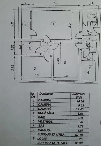 Apartament cu 3 camere semidecomandat în Drumul Taberei
