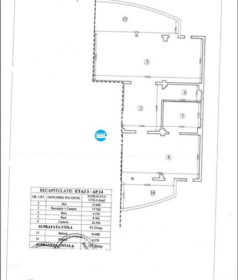 Apartament cu 3 camere decomandat în Copou