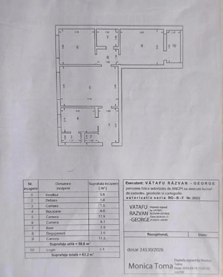 Brancoveanu/Uioara ap 3 camere,cf1,etaj 2/4 85.000euro - 2