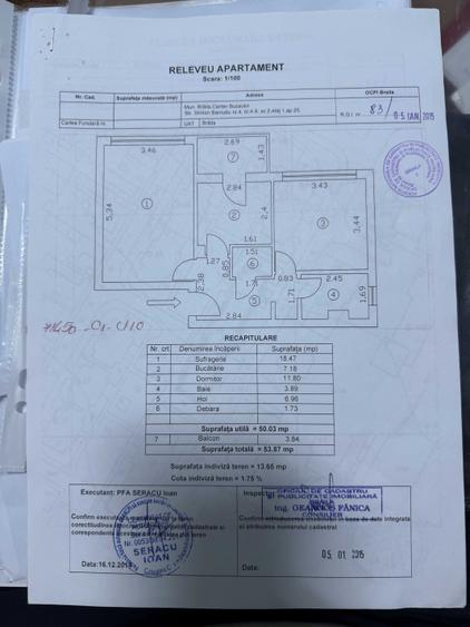 Apartament cu 2 camere decomandat în Buzaului