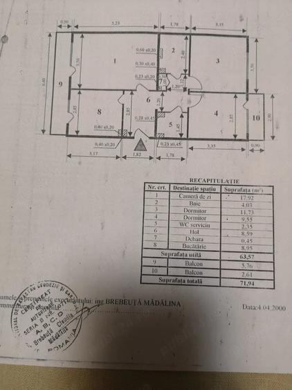 Apartament cu 3 camere decomandat în Basarabia