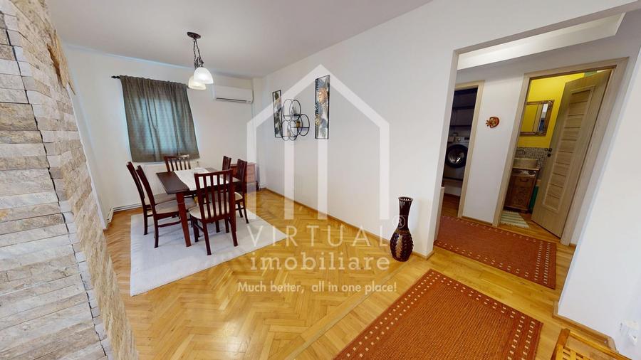 Apartament cu 3 camere decomandat, mobilat în Calea Dumbrăvii