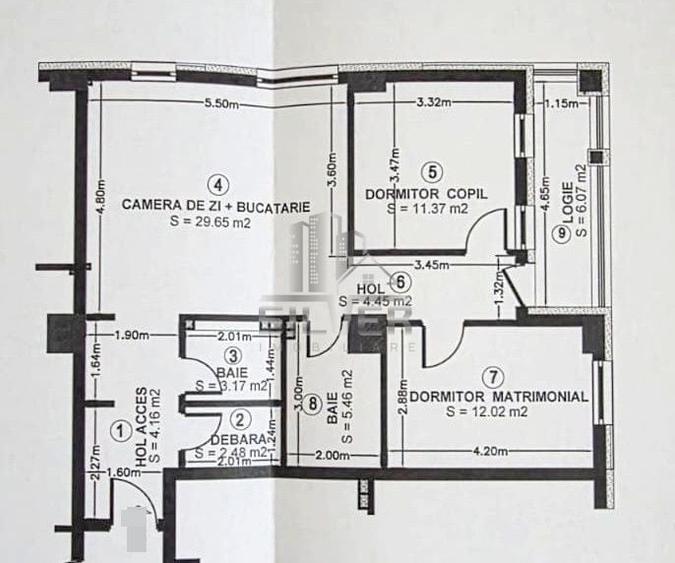 Apartament cu 3 camere semidecomandat, mobilat în Florești